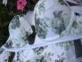 Art. 40: Conjunto M. Koury microfibra y puntilla. Corpiño tasa soft, con push up y culotte less. 